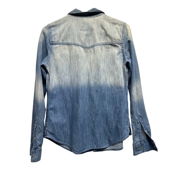 Y2K Abercrombie & Fitch Denim Button Up Shirt โ Snap Closure Western Style (S) - Picture 7 of 10